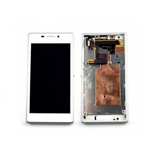 LCD display, dotyková deska a rámeček pro Sony Xperia M2 White