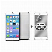 Levně Puro ochranný rámeček "Bumper Cover" pro iPhone 6 Plus s ochrannou fólií, černá