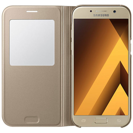 Samsung Flipové pouzdro S View pro A5 2017 Gold