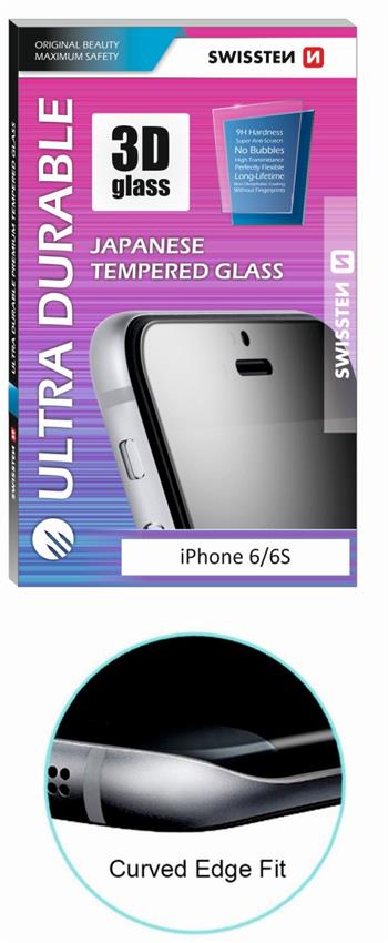 Tvrzené sklo SWISSTEN ULTRA DURABLE 3D Apple iPhone 6/6s bílé