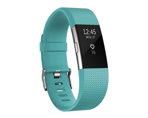 Fitness náramek Fitbit Charge 2 Teal Silver - Large