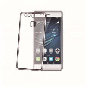 CELLY Laser silikonové pouzdro - lemování s kovovým efektem pro Huawei P10 Lite, černé