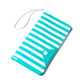 CELLY Splash Wallet Univerzální pouzdro na telefony 5.7" tyrkysové pruhy
