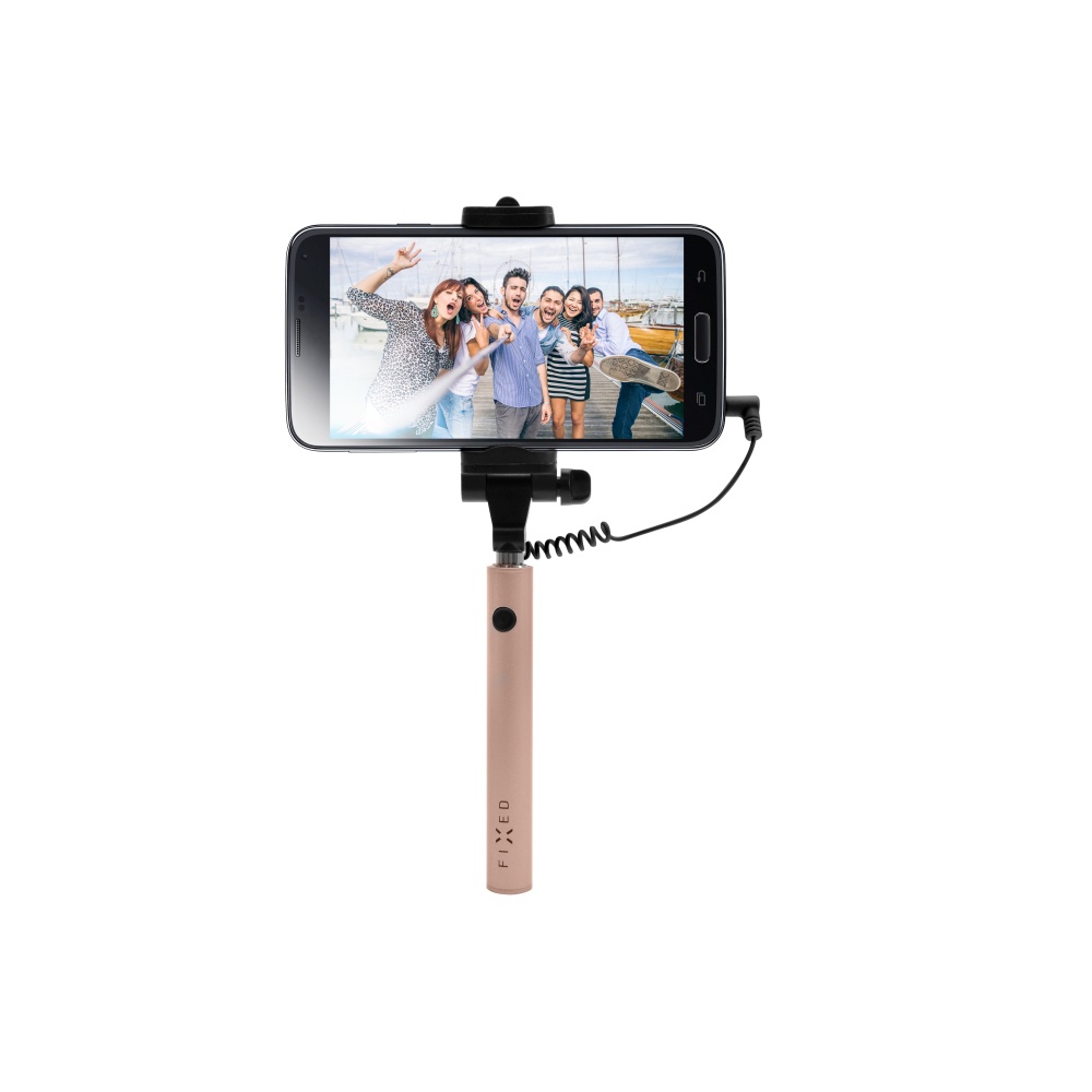 Kompaktní selfie tyč FIXED Snap Mini, rose gold