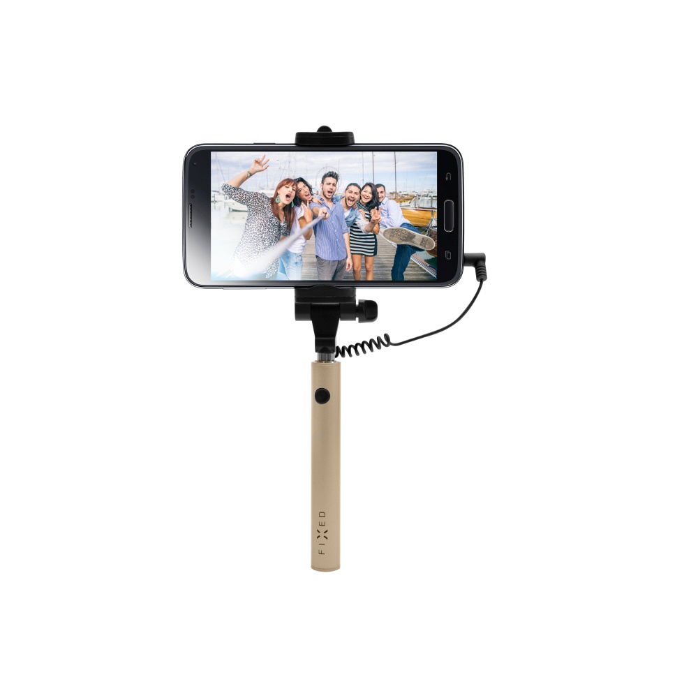 Kompaktní selfie tyč FIXED Snap Mini, gold