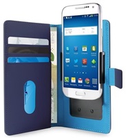 PURO SMART Wallet flipové pouzdro 4.7" velikost L blue