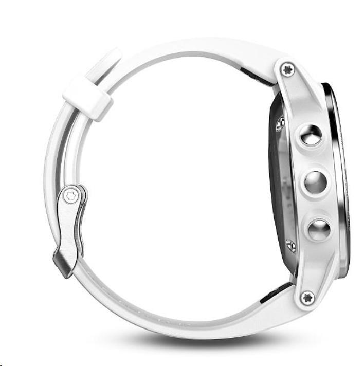 Garmin GPS sportovní hodinky Fenix 5S Silver, bílý řemínek