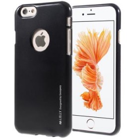 Silikonové pouzdro MERCURY iJELLY METAL HOLE pro Apple IPHONE 6 PLUS/6S PLUS ČERNÉ