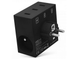 USBEPOWER HIDE Power nabíječka 3USB/2plugs  v černé barvě
