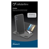 CellularLine COMBO 2v1 flipové pouzdro Apple iPhone X black