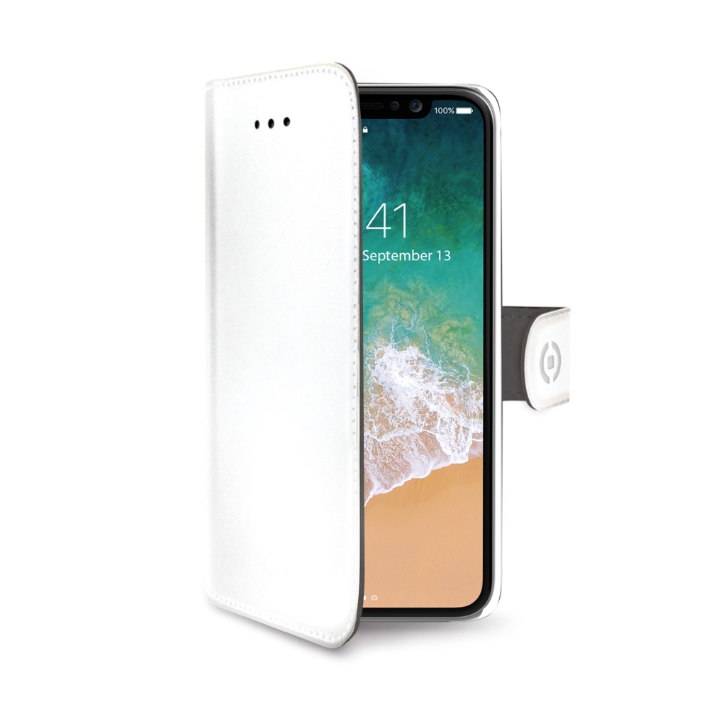 CELLY Wally pouzdro flip Apple iPhone X white