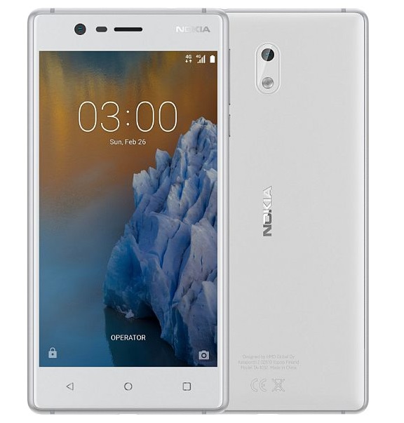 Mobilní telefon Nokia 3 White / Silver