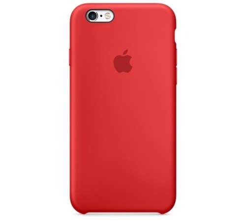 Silikonový ochranný kryt Apple pro iPhone 6, 6S, červená