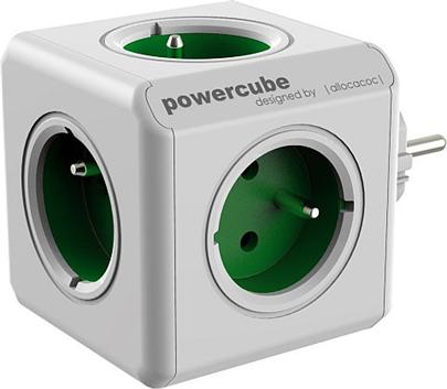 Zásuvka PowerCube ORIGINAL 5-ti rozbočka v zelené barvě