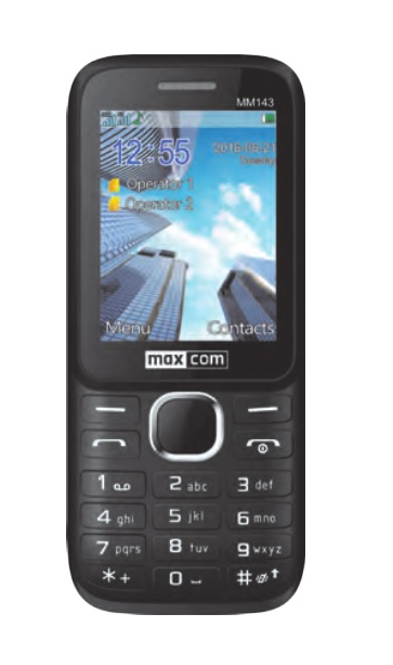 Mobilní telefon Maxcom MM143 Dual SIM Black