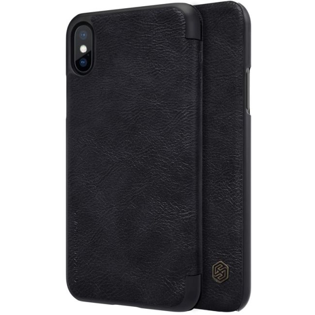 Flipové pouzdro Nillkin Qin Book pro Apple iPhone X/XS, černá