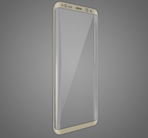 Tvrzené sklo Blue Star PRO pro Samsung Galaxy S8+ celé pokrytí, zlatá