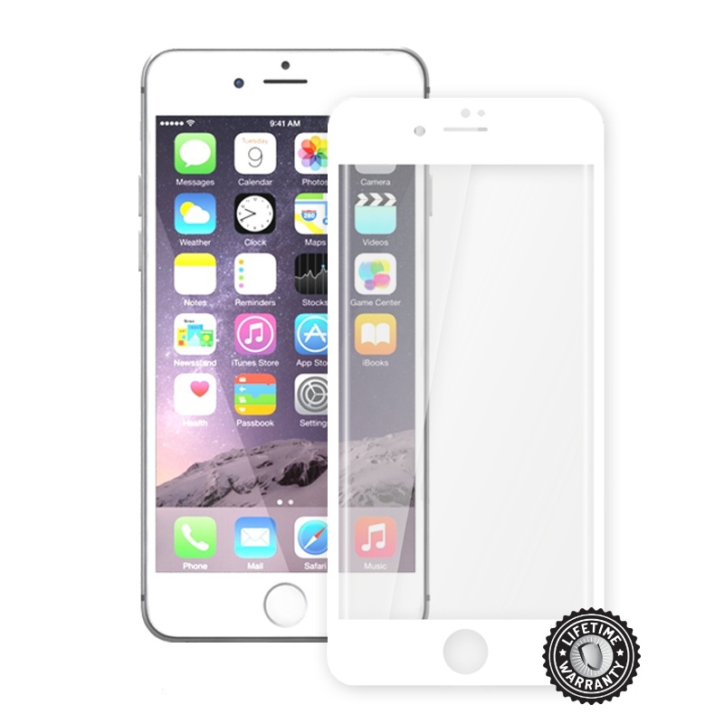 Screenshield tvrzené sklo Apple iPhone 7 Plus full COVER, metalic white