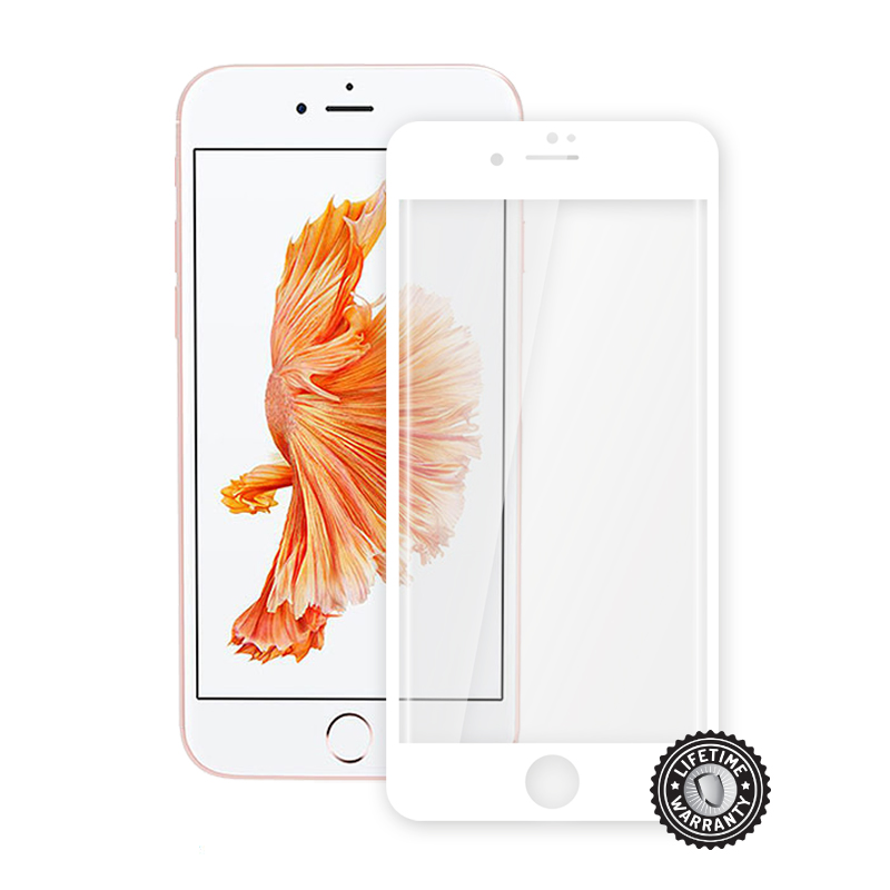 Screenshield tvrzené sklo Apple iPhone 7 full COVER, metalic white