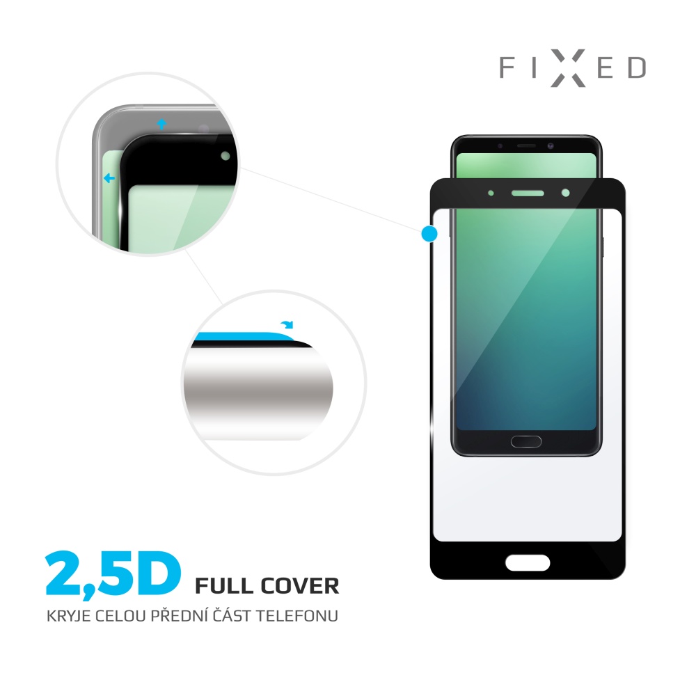 Tvrzené sklo FIXED Full-Cover pro Samsung Galaxy A8 Plus (2018), black