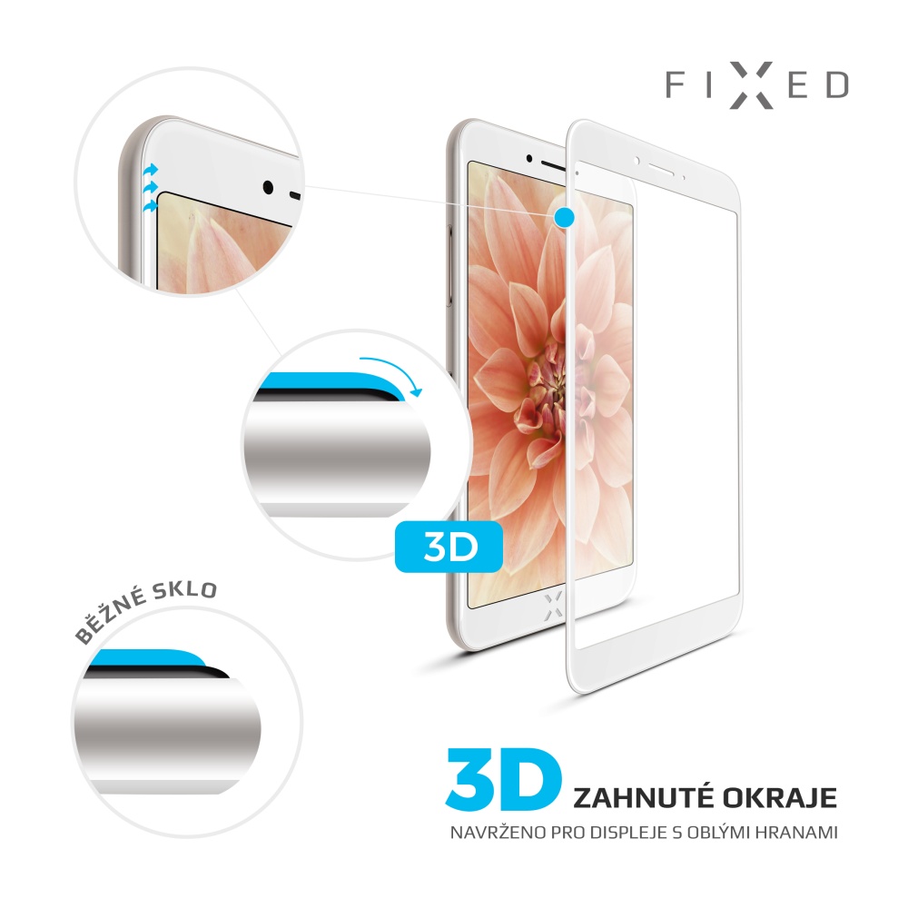 Tvrzené sklo FIXED Full-Cover pro Apple iPhone 7 Plus / 8 Plus, bílá