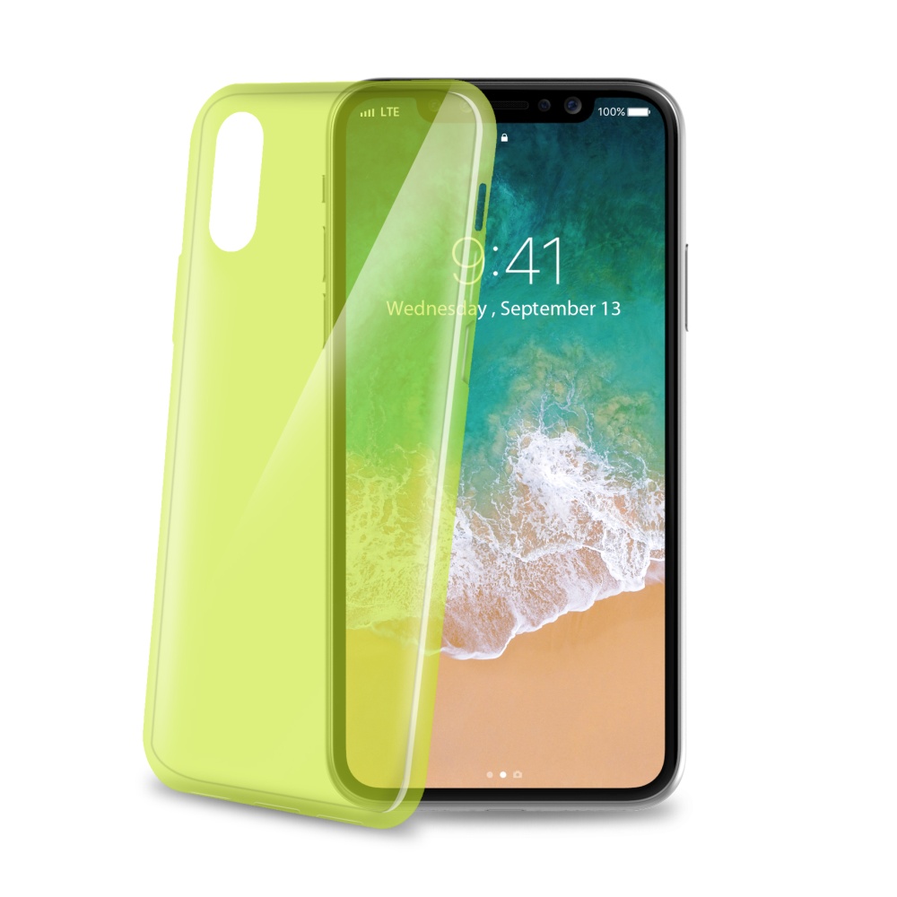 Silikonové pouzdro CELLY Ultrathin pro Apple iPhone X, sv. zelené