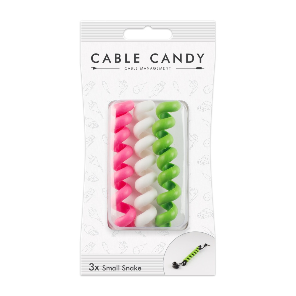 Levně Kabelový organizér Cable Candy Small Snake, 3 ks, různé barvy