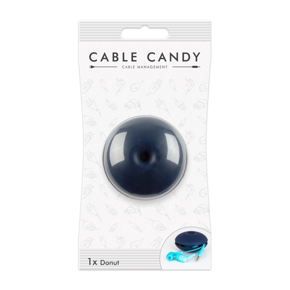 Levně Kabelový organizér Cable Candy Donut, modrý