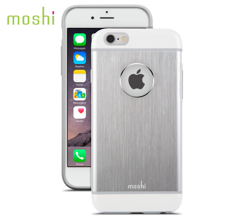 Kryt Moshi iGlaze Armour pro iPhone 6, Jet Silver/stříbrná