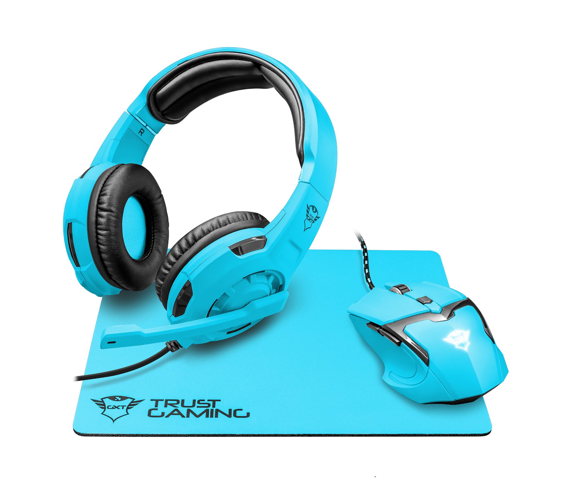 TRUST Spectra GXT790-SB gaming bundle neon blue