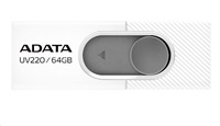 Levně ADATA Flash Disk 64GB USB 2.0 Dash Drive UV220, White/Gray