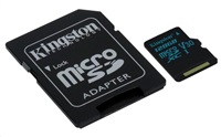 Paměťová karta KINGSTON Canvas Go Card 90R, 128GB Micro SDXC, class 10, UHS-I ( s adaptérem )