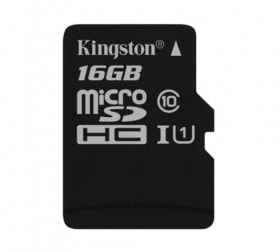 Paměťová karta Kingston CL10 16GB microSDHC, UHS-I 80R/10W