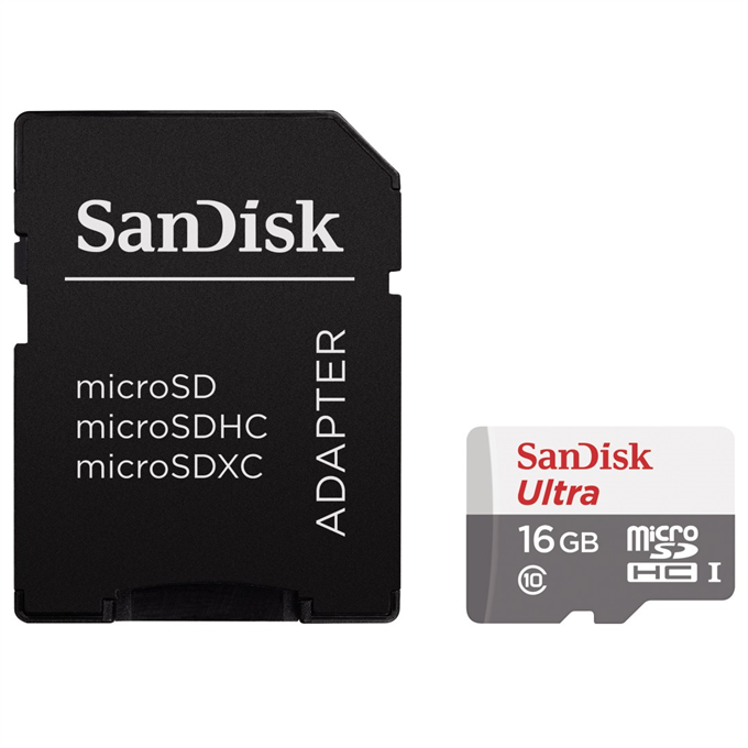 Paměťová karta SanDisk Ultra 16GB microSDHC, Class10 UHS-I ( s adaptérem )