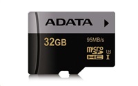Paměťová karta ADATA Premier Pro 32GB microSDHC, class 10, UHS-I U3 s adaptérem
