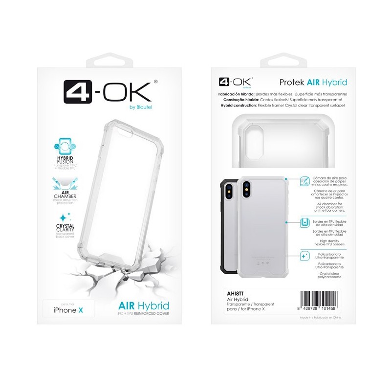 Pouzdro 4-OK Air Hybrid iPHONE X transparentní
