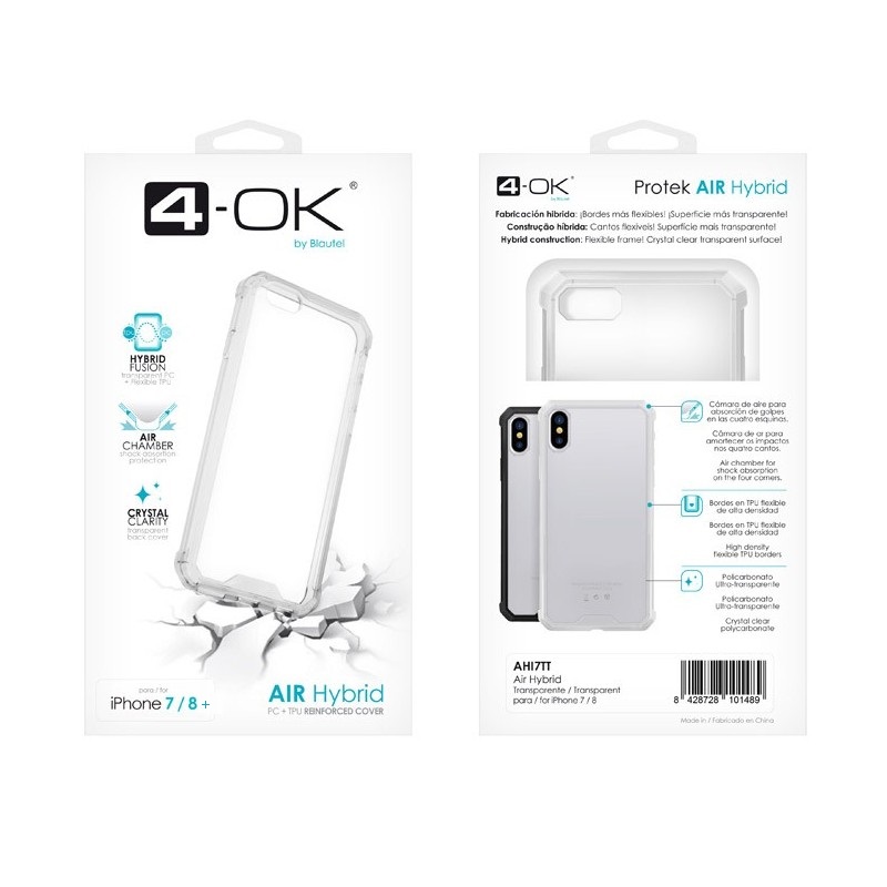 Pouzdro 4-OK Air Hybrid iPHONE 7 PLUS/8 PLUS transparentní