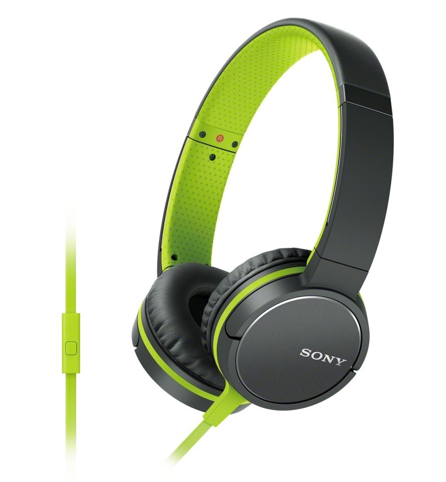 Sluchátka SONY MDR-ZX660AP, handsfree, zelené
