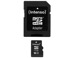 Paměťová karta Intenso 16GB microSDHC, class 10, UHS-I s adaptérem