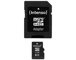 Paměťová karta Intenso 8GB microSDHC, class 10, UHS-I s adaptérem