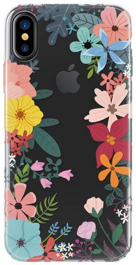 Pouzdro 4-OK Cover 4U Apple iPhone X, Flowers