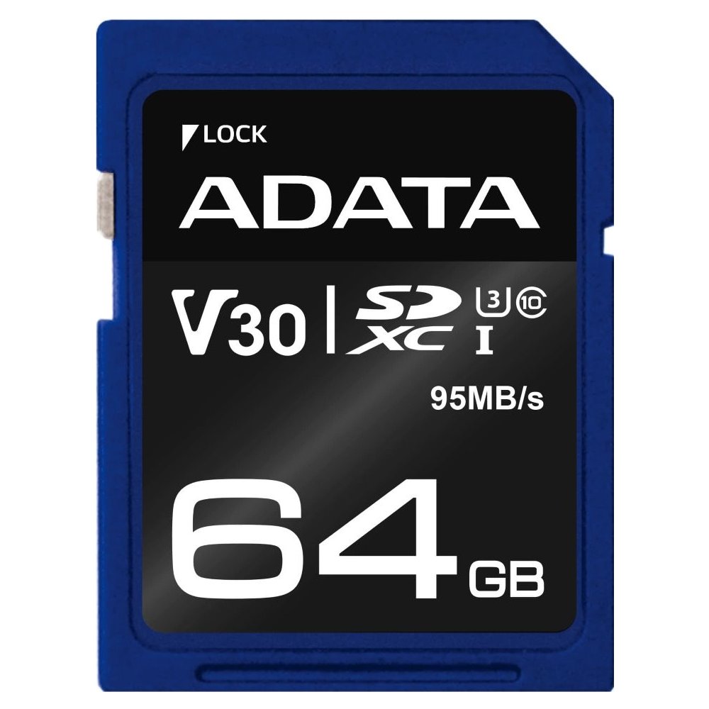 Paměťová karta ADATA SDXC 64GB UHS-I U3 V30S 95/ 60MB/ s 