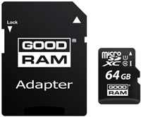 Paměťová karta GOODRAM Micro SDXC 64GB, Class 10, UHS-I s adaptérem