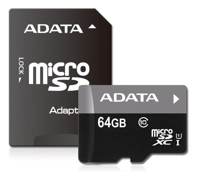 Levně Paměťová karta ADATA Premier 64GB microSDXC, UHS-I CL10 A1 s adaptérem