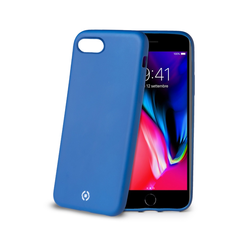 TPU pouzdro CELLY Softmatt pro Apple iPhone 7/8, matné provedení, modré