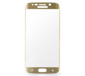 Tvrzené sklo Blue Star PRO pro Samsung Galaxy S6 edge, Full face, gold