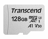 Paměťová karta TRANSCEND microSDXC 300S 128GB UHS-I U3 V30, class 10 bez adaptéru
