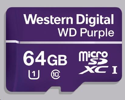 WD PURPLE microSDXC CARD WDD064G1P0A 64GB Class 10 (R80 / W50 MB/s)