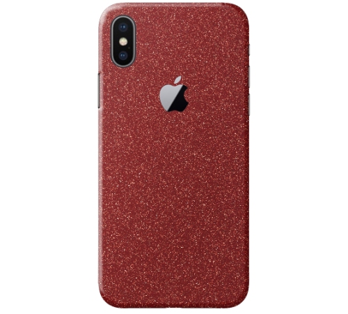Ochranná fólie 3mk Ferya pro Apple iPhone X, červená třpytivá