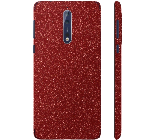 Ochranná fólie 3mk Ferya pro Nokia 8, červená třpytivá